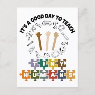 Carte Postale 1/4, C'est un bon jour pour apprendre de minuscule