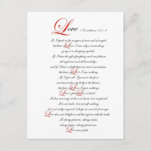 Carte Postale 1 Corinthiens 13