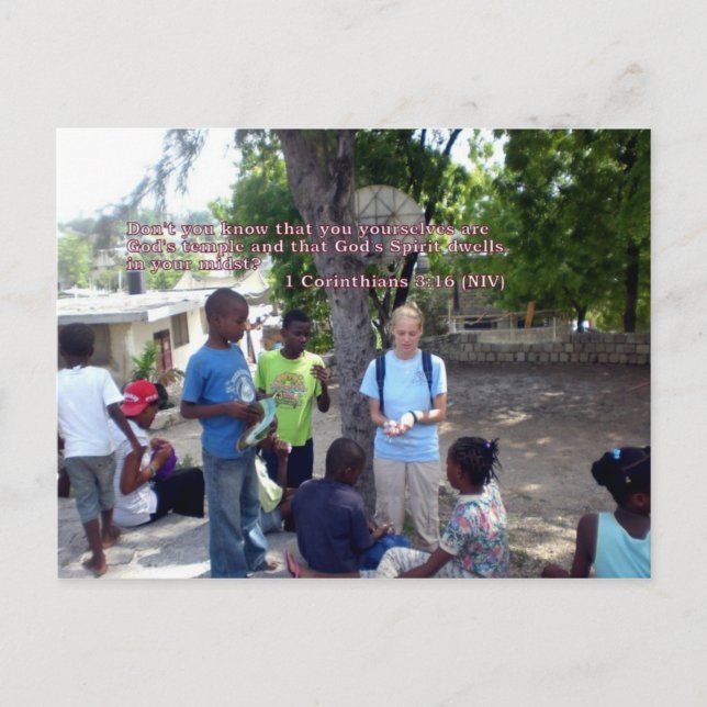 Carte Postale 1 Corinthiens 3:16 (Devant)