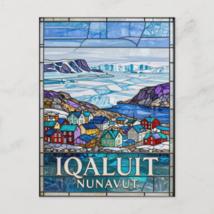 Carte Postale 1. Iqaluit Nunavut Vitrail Paysage Arctique