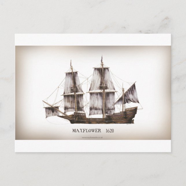 Carte Postale 1 mayflower vintage (Devant)