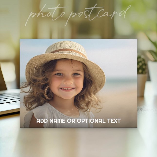 Carte Postale 1 Photo et Texte complet - Paysage Horizontal (Photo Postcard - Customize with your favorite pics)