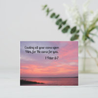 1 Pierre 5:7 Jetant sur Lui tous vos soucis