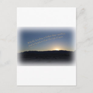 Carte Postale 1 Samuel 15:22 Coucher de soleil Bordure blanche