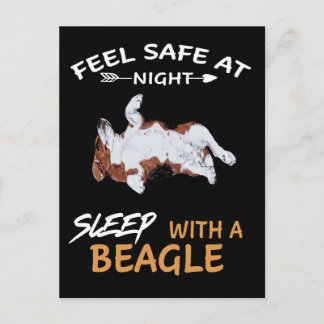 Carte Postale 1 Sentez En Sécurité La Nuit Dormir Avec Un Beagle