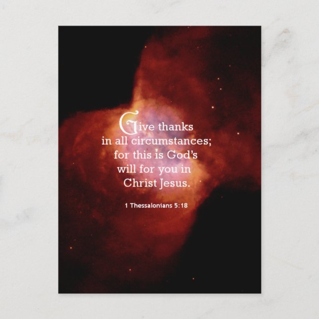 Carte Postale 1 Thessaloniciens 5:18 (Devant)