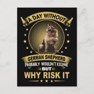 Carte Postale 1 Un jour sans berger allemand ne serait probablem