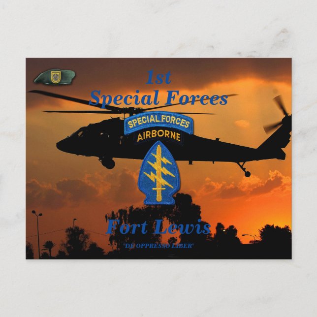 Carte Postale 1er Bérets verts des forces spéciales SF SFG SOF v (Devant)