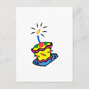 Carte Postale 1er gâteau d'anniversaire