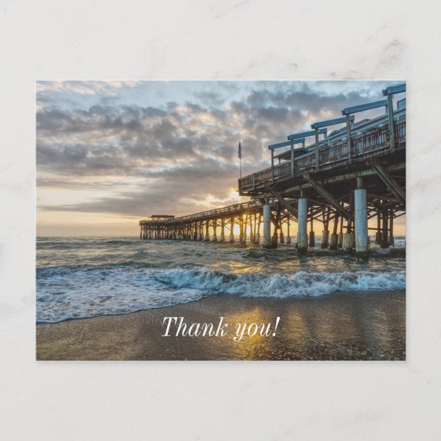 Carte Postale 1er lever de soleil 2017 Cocoa Beach Merci (Devant)