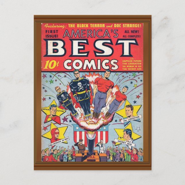 Carte Postale 1er numéro La meilleure couverture de bandes dessi (Devant)