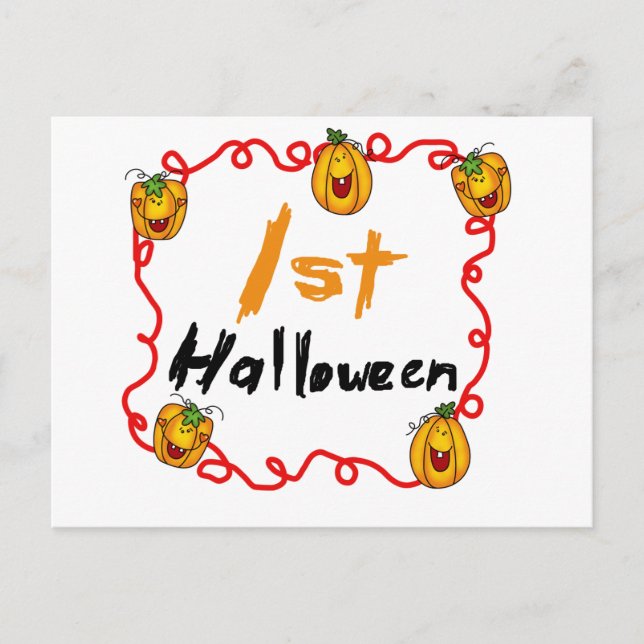 Carte Postale 1er t-shirts et cadeaux d'Halloween (Devant)