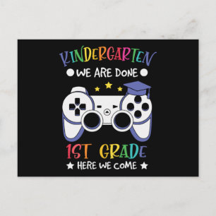 Carte Postale 1ère année Nous venons Vidéo Jeu Retour à l'école