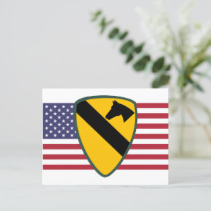 Carte Postale 1ère division de cavalerie Patch États-Unis