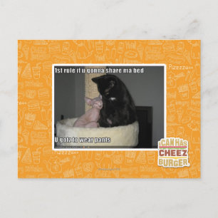 Carte Postale 1ère règle si tu vas partager ma lit