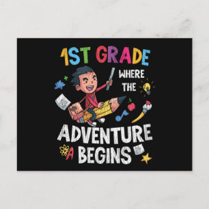 Carte Postale 1re année : Là où l'aventure commence - Retour à l