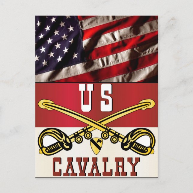Carte Postale 1re bannière de la division CAVALRY (Devant)