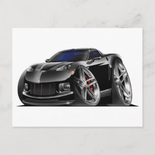 Carte Postale 2005-09 Corvette Black Car