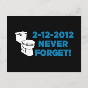 Carte Postale 2012 Toilette Brosse N'Oubliez Jamais