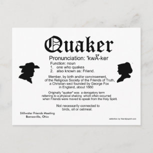 Carte Postale 2013 Mini Calendar Definition of a Quaker