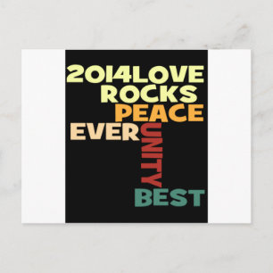 Carte Postale 2014 Love Rocks Peace Art Imprimer