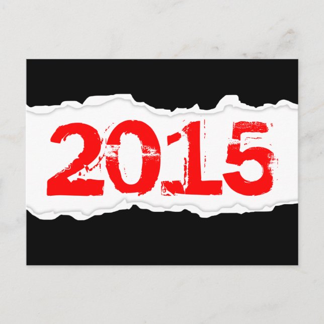 Carte Postale 2015 (papier déchiré) (Devant)