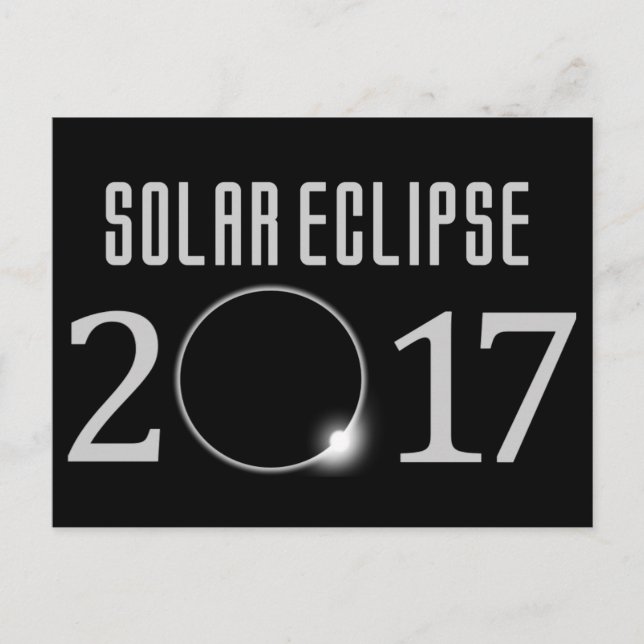 Carte postale 2017 d'éclipse solaire (Devant)