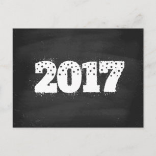 Carte postale 2017 sur tableau à craie