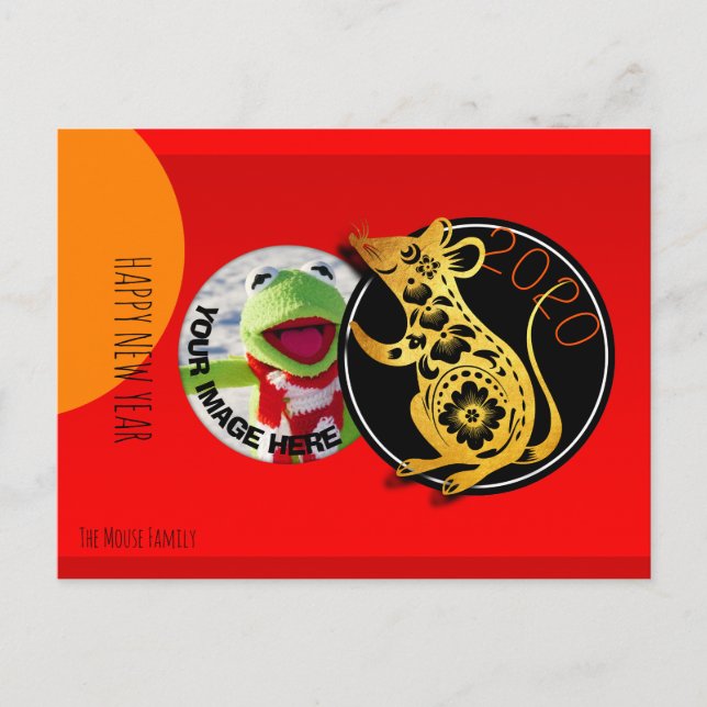 Carte postale 2020 au papier rat très humoristique (Devant)