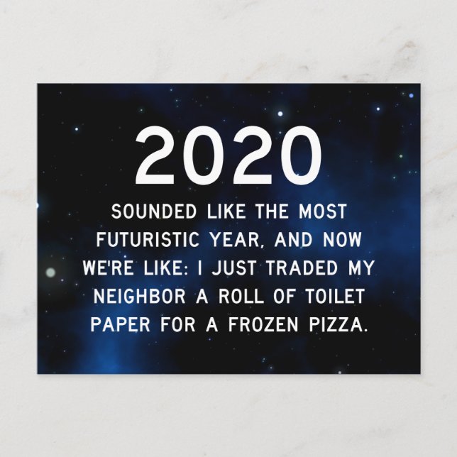 Carte Postale 2020 Sonnait si futuriste, jusqu'à ... (Devant)