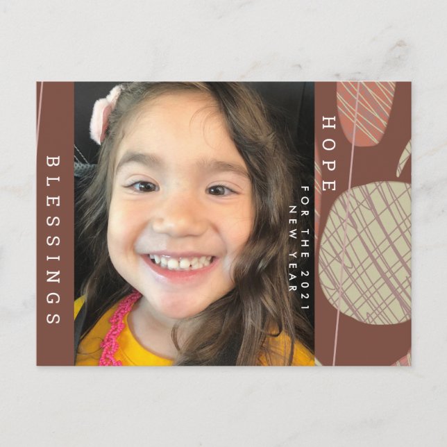 Carte Postale 2021 Nouvelles Années Façades Biologiques Tirées À (Devant)