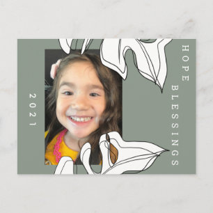 Carte Postale 2021 Nouvelles Années Formes organiques Monstère B