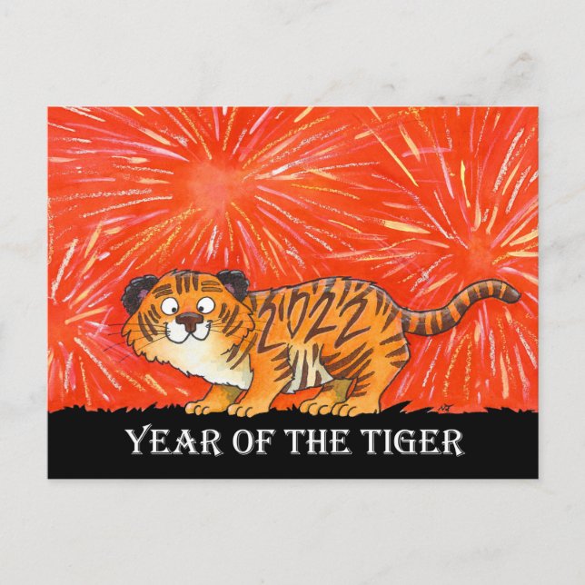 Carte Postale 2022 Année du Tigre (Devant)