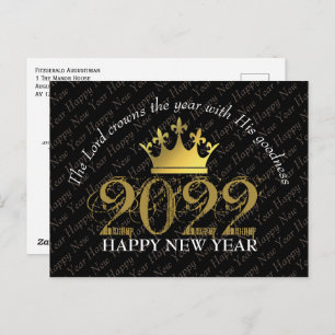 Carte Postale 2022 COURONNES SEIGNEUR ANNÉE Christian Bonne anné