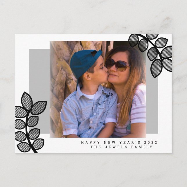 Carte Postale 2022 Direction de la photo du Nouvel An (Devant)