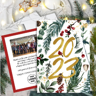 Carte Postale 2023 Photo de l'entreprise Festive Pine Bough