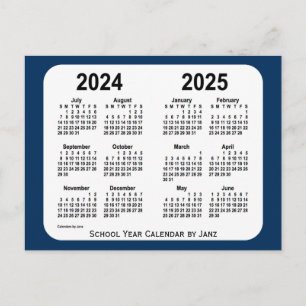 Carte Postale 2024-2025 Boîte de police Calendrier de l'école bl