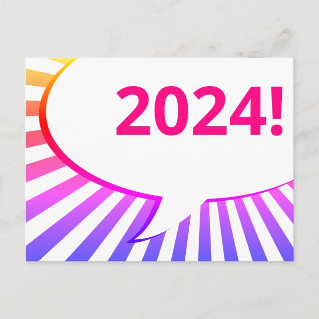 Carte postale 2024 de la bulle comique (Devant)