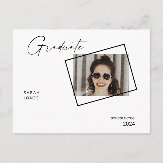 Carte Postale 2024 Deux photos Collage Graduation Party (Devant)