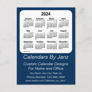 Carte Postale 2024 Police Box Blue Business Calendar par Janz