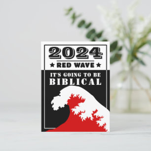 Carte Postale 2024 RED WAVE Ça va être BIBLIQUE
