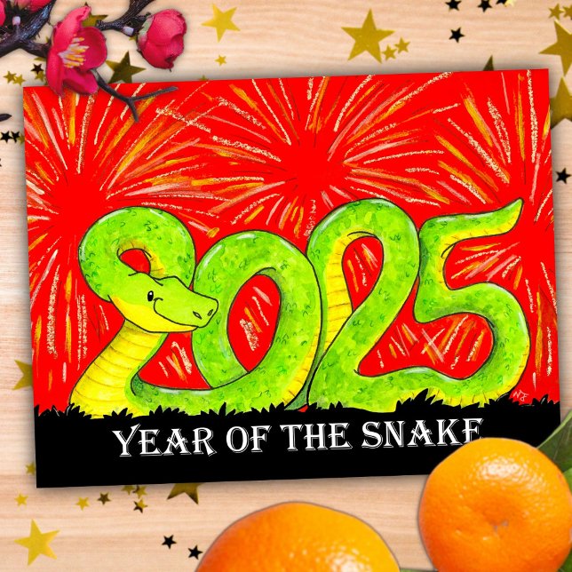 carte postale 2025 Année du Serpent (Créateur téléchargé)