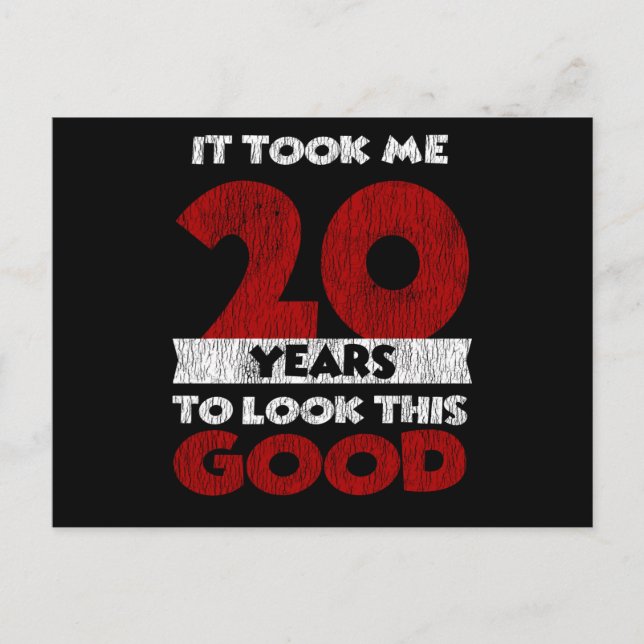 Carte Postale 20 ans Joyeux Anniversaire J'ai l'air bien 20ème A (Devant)