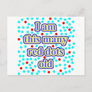 Carte Postale 20 points rouges vieux