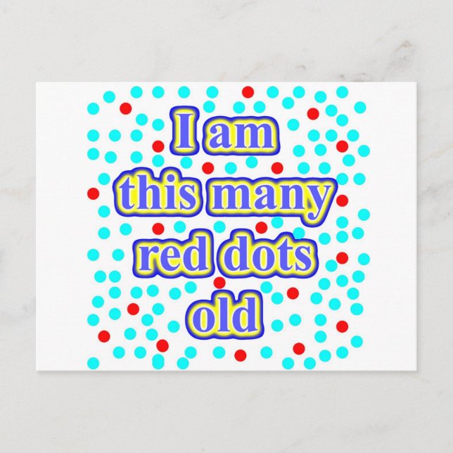 Carte Postale 20 points rouges vieux (Devant)