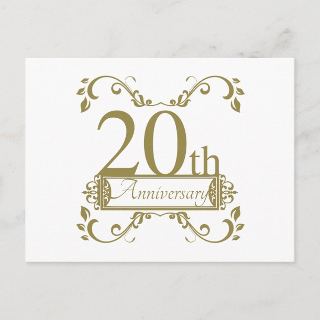 Carte Postale 20e anniversaire du Mariage (Devant)