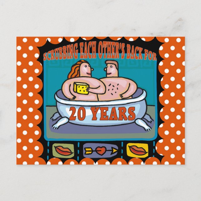 Carte Postale 20e anniversaire du Mariage (Devant)