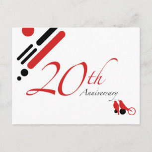 Carte Postale 20e anniversaire (oiseaux mod)
