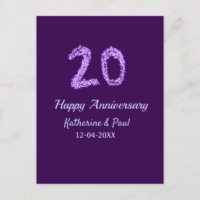 20e joyeux anniversaire ajouter nom du couple date