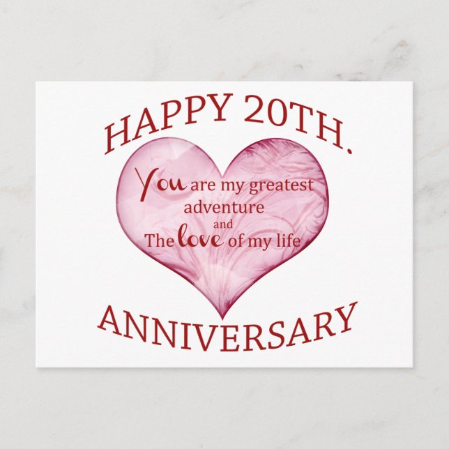 Carte Postale 20ème. Anniversaire (Devant)